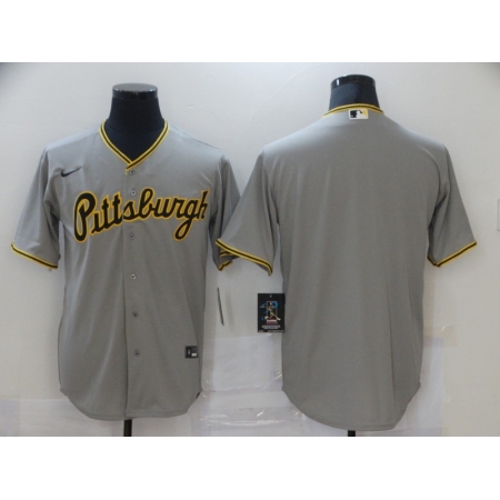 Men's Nike Pittsburgh Pirates Blank Gray Cooperstown Collection Road Stitched Jersey