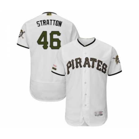 Men's Pittsburgh Pirates #46 Chris Stratton White Alternate Authentic Collection Flex Base Baseball Player Jersey