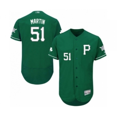 Men's Pittsburgh Pirates #51 Jason Martin Green Celtic Flexbase Authentic Collection Baseball Player Jersey