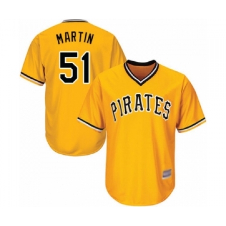 Youth Pittsburgh Pirates #51 Jason Martin Authentic Gold Alternate Cool Base Baseball Player Jersey