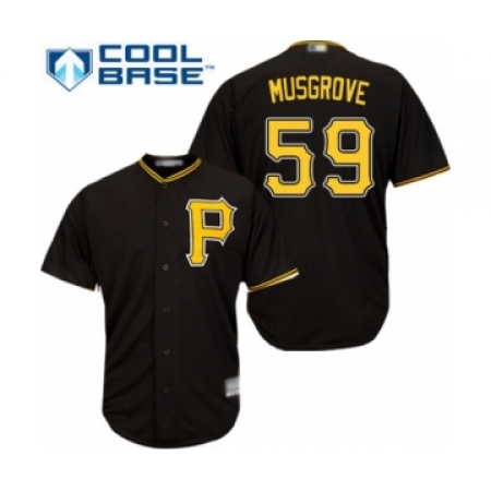 Youth Pittsburgh Pirates #59 Joe Musgrove Authentic Black Alternate Cool Base Baseball Player Jersey