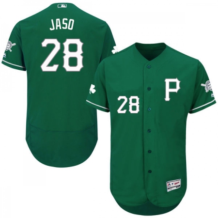 Men's Majestic Pittsburgh Pirates #28 John Jaso Green Celtic Flexbase Authentic Collection MLB Jersey