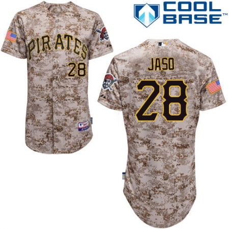 Men's Majestic Pittsburgh Pirates #28 John Jaso Replica Camo Alternate Cool Base MLB Jersey