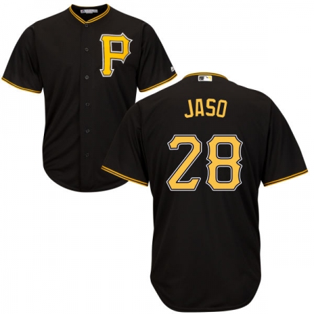 Youth Majestic Pittsburgh Pirates #28 John Jaso Authentic Black Alternate Cool Base MLB Jersey
