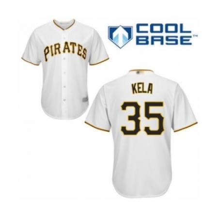 Youth Pittsburgh Pirates #35 Keone Kela Authentic White Home Cool Base Baseball Player Jersey