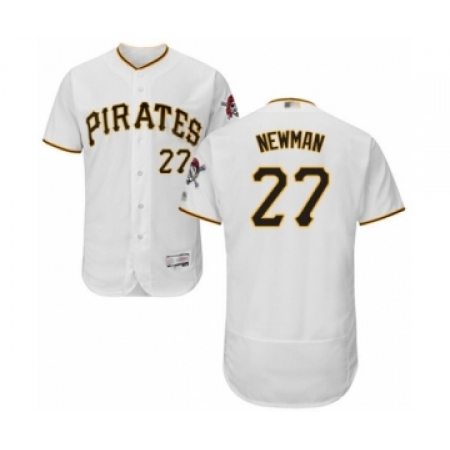 Men's Pittsburgh Pirates #27 Kevin Newman White Home Flex Base Authentic Collection Baseball Player Jersey
