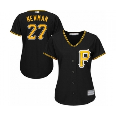 Women's Pittsburgh Pirates #27 Kevin Newman Authentic Black Alternate Cool Base Baseball Player Jersey