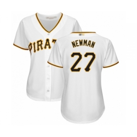 Women's Pittsburgh Pirates #27 Kevin Newman Authentic White Home Cool Base Baseball Player Jersey