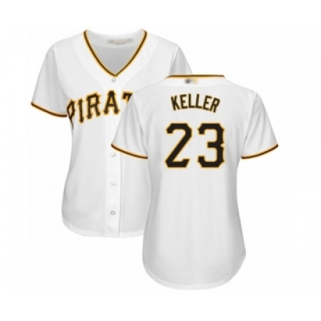 Women's Pittsburgh Pirates #23 Mitch Keller Authentic White Home Cool Base Baseball Player Jersey
