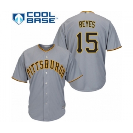 Youth Pittsburgh Pirates #15 Pablo Reyes Authentic Grey Road Cool Base Baseball Player Jersey