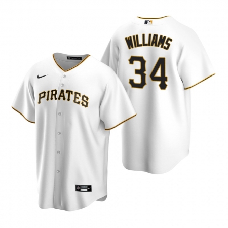 Men's Nike Pittsburgh Pirates #34 Trevor Williams White Home Stitched Baseball Jersey