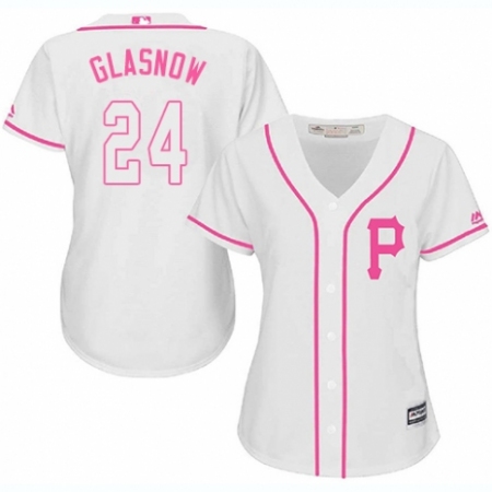 Women's Majestic Pittsburgh Pirates #24 Tyler Glasnow Authentic White Fashion Cool Base MLB Jersey
