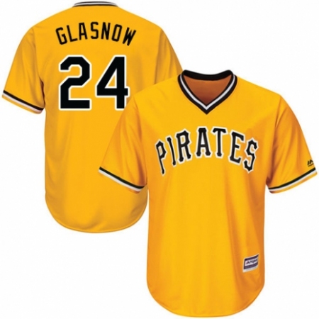 Youth Majestic Pittsburgh Pirates #24 Tyler Glasnow Replica Gold Alternate Cool Base MLB Jersey